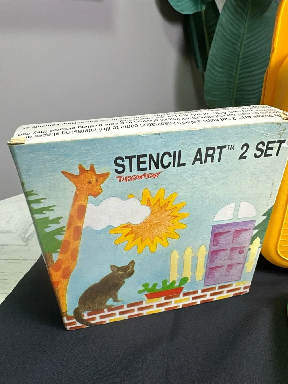 Tupperware Yellow Alphabet Tracing Case with Stencil Sets